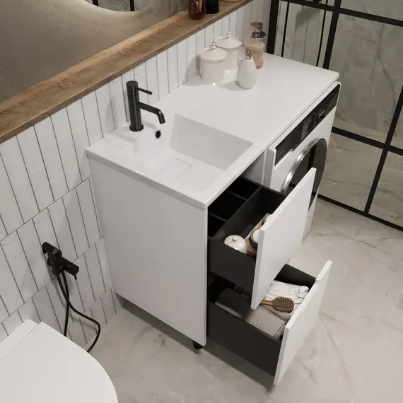 Тумба 1Marka Maid 38Н/58Н 2ящика белый