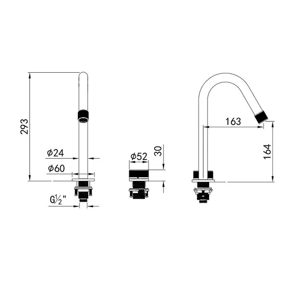 Смеситель для раковины Black&White GF-7108-MB