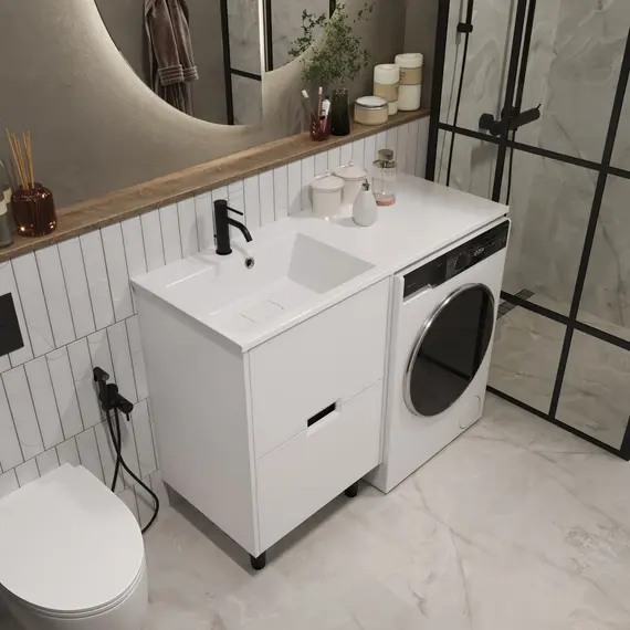 Тумба 1Marka Maid 38Н/58Н 2ящика белый