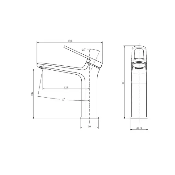Смеситель для раковины Black&White GF-7109-GM
