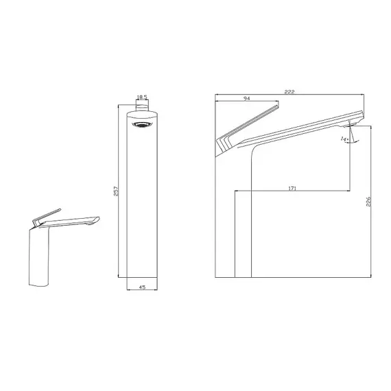 Смеситель для раковины Black&White GF-7204-С