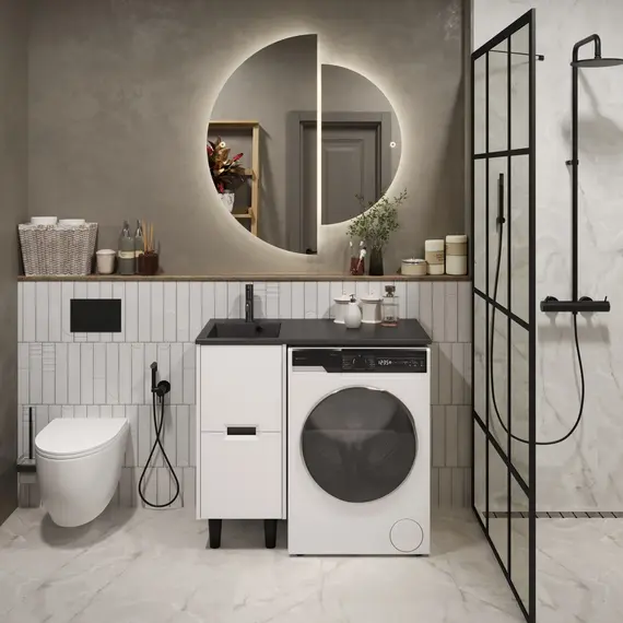 Тумба 1Marka Maid 38Н/58Н 2ящика белый