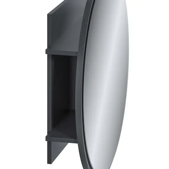 Зеркало 1Marka Mystery 800П 2п монолит найт круглое (с полками)