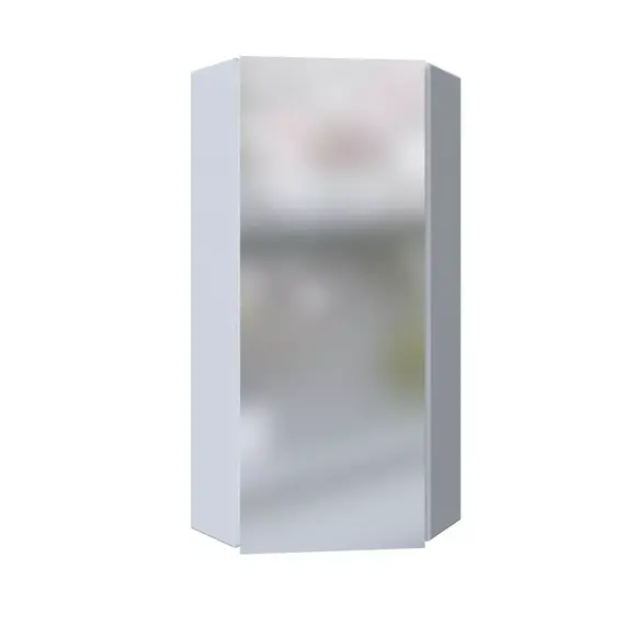 Зеркало-шкаф угловой  1Marka Penta 43П 1д. с зеркалом, белый глянец