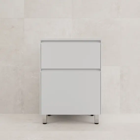 Тумба напольная Style line  "ЛИМА" эмаль, с раковиной LINE , 2 ящ., PLUS, белый матовый