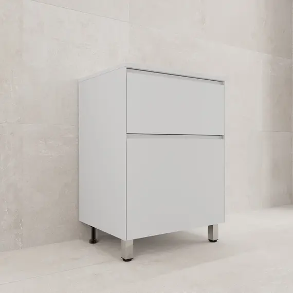 Тумба напольная Style line  "ЛИМА" эмаль, с раковиной LINE , 2 ящ., PLUS, белый матовый