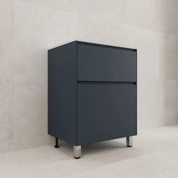 Тумба напольная Style line "ЛИМА " эмаль, с раковиной LINE, 2 ящ., PLUS, графит