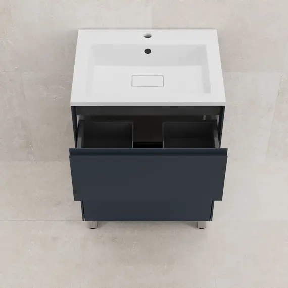 Тумба напольная Style line "ЛИМА " эмаль, с раковиной LINE, 2 ящ., PLUS, графит