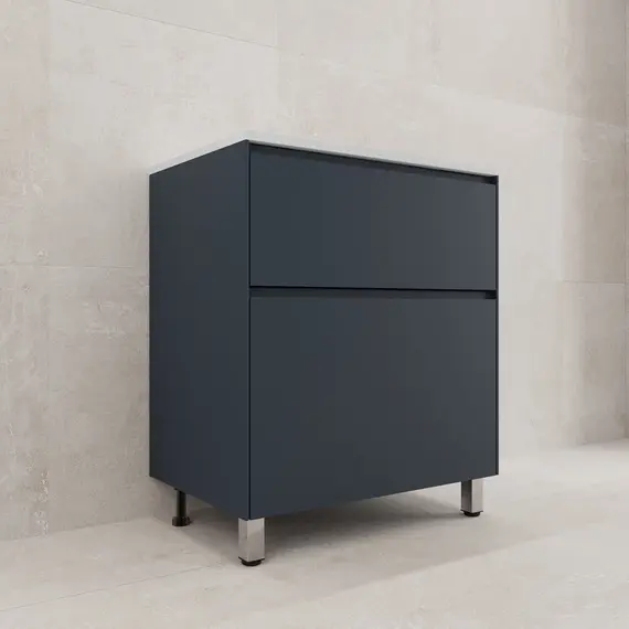 Тумба напольная Style line "ЛИМА " эмаль, с раковиной LINE, 2 ящ., PLUS, графит