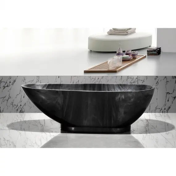 Ванна акриловая Frank F180 Обсидиан 180х85