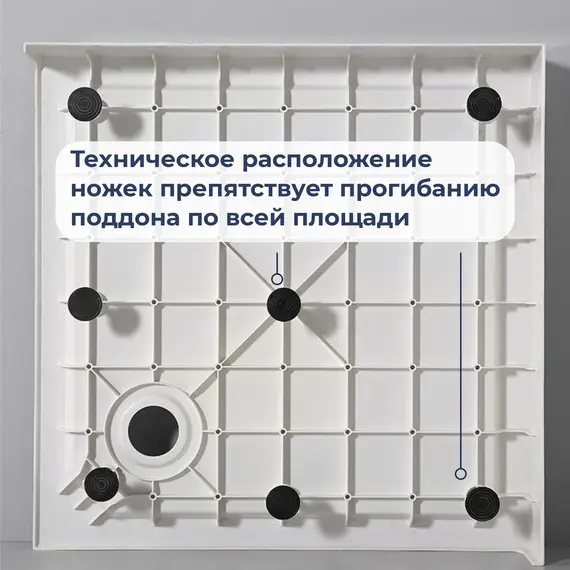 Душевой поддон квадратный RGW SMC-C-088 Белый