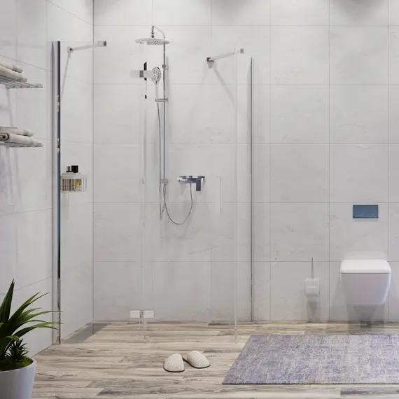 Душевой уголок WasserKRAFT AllerWHITE  Хром/Белый