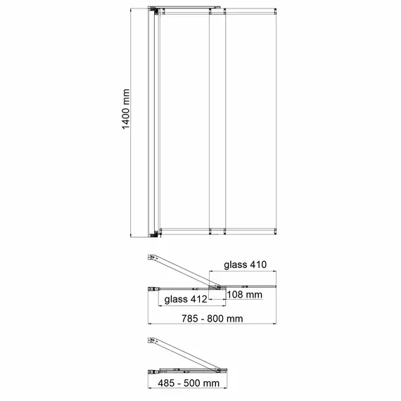 Стеклянная шторка WasserKRAFT Main прозрачное/хром