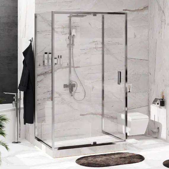 Душевой уголок прямоугольный WasserKRAFT Berkel пристенный