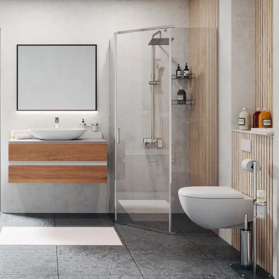 Душевой уголок трапеция WasserKRAFT Leine