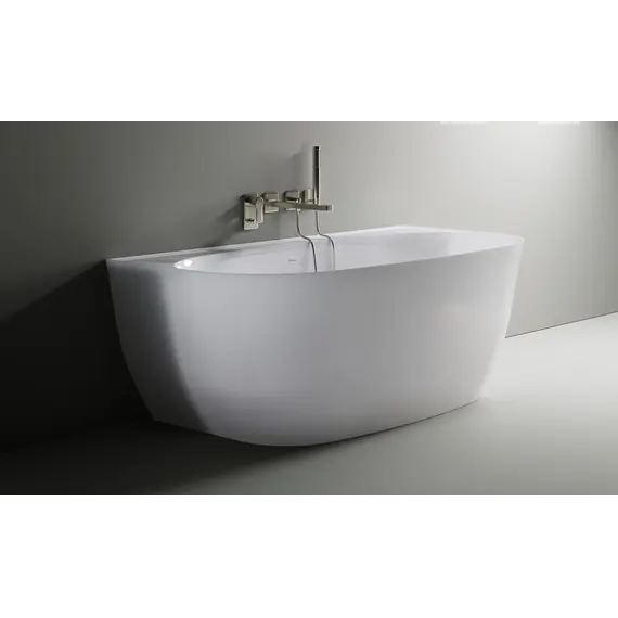 Ванна Astra-Form АТРИЯ пристеночная SOLID с щелевым переливом, донный клапан хром