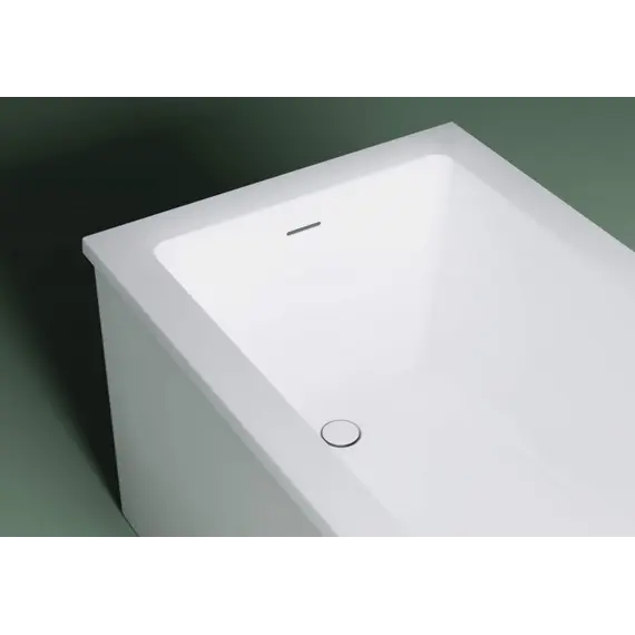 Ванна Astra-Form НЕЙТ SOLID с щелевым переливом, донный клапан белый матовый
