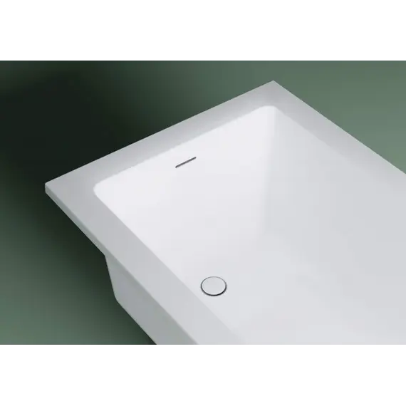 Ванна Astra-Form НЕЙТ SOLID с щелевым переливом, донный клапан белый матовый