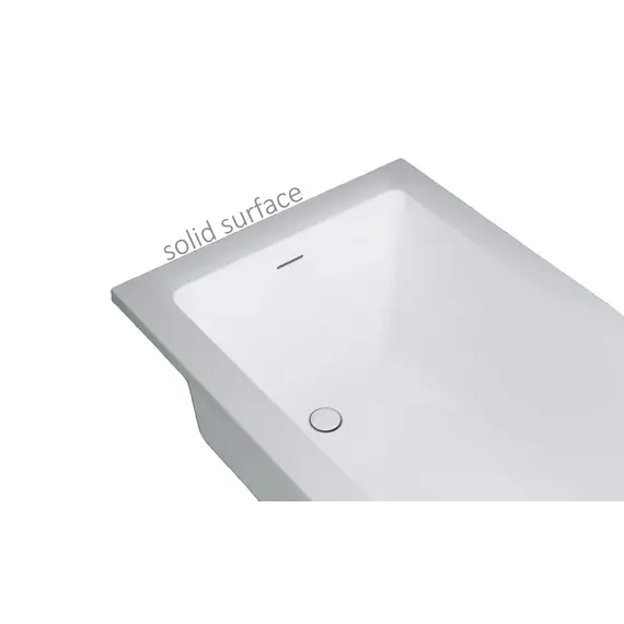 Ванна Astra-Form НЕЙТ SOLID с щелевым переливом, донный клапан белый матовый