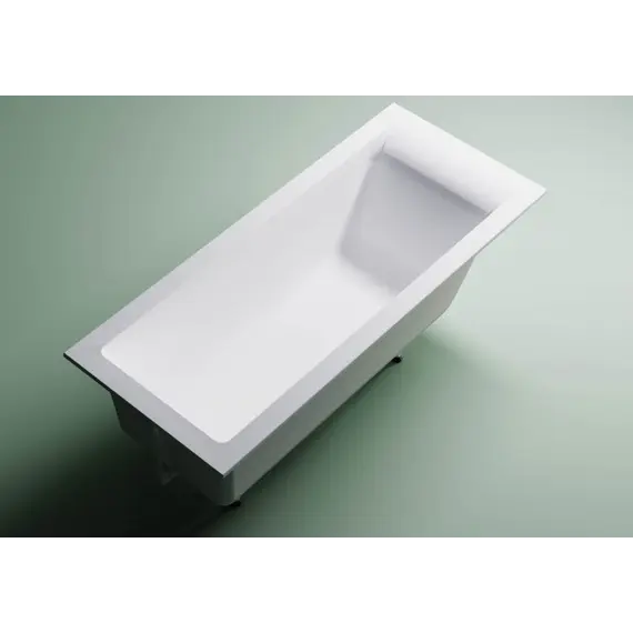Ванна Astra-Form НЕЙТ SOLID с щелевым переливом, донный клапан белый матовый