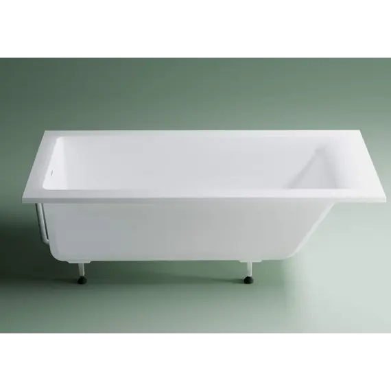 Ванна Astra-Form НЕЙТ SOLID с щелевым переливом, донный клапан белый матовый