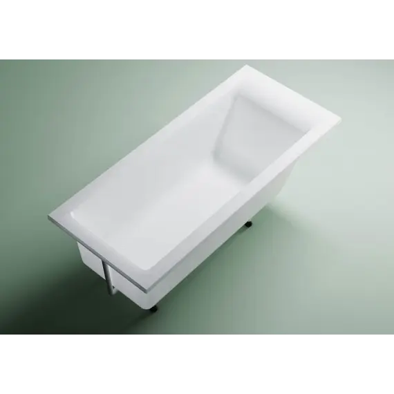 Ванна Astra-Form НЕЙТ SOLID с щелевым переливом, донный клапан белый матовый