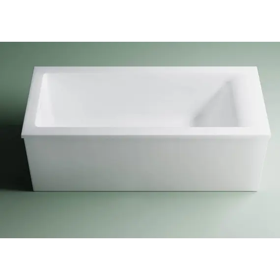 Ванна Astra-Form НЕЙТ SOLID с щелевым переливом, донный клапан белый матовый