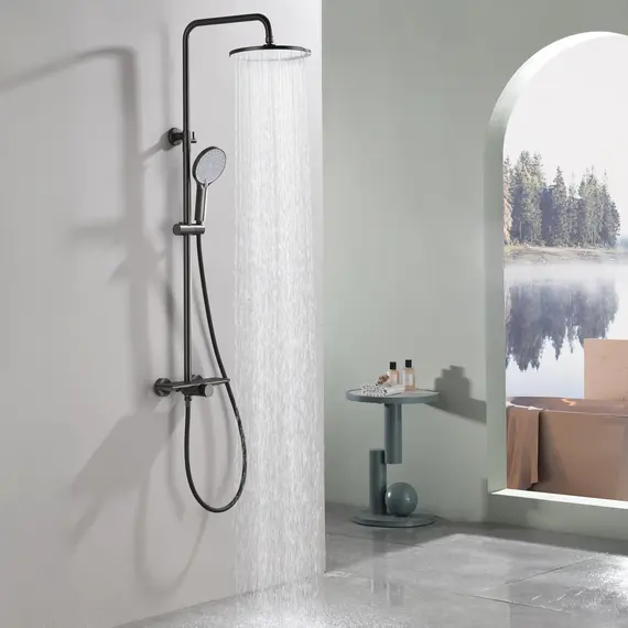 Душевая стойка Black & White GL-9104-GM