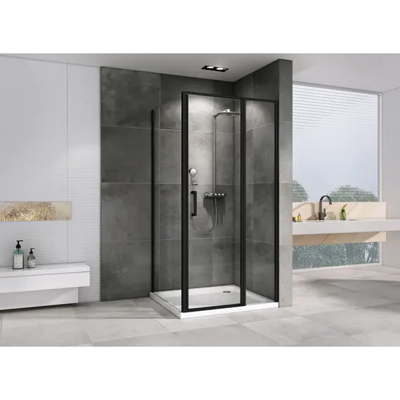 Душевой уголок ABBER Sonnenstrand  прозр/черн