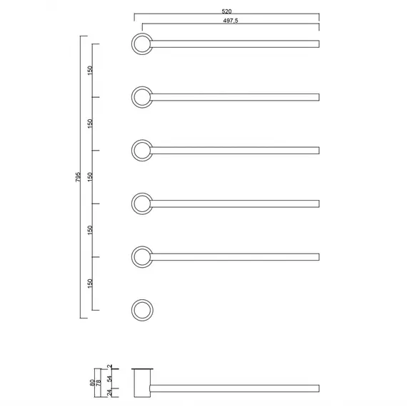 Полотенцесушитель электрический ABBER Charme AH4005NG никель