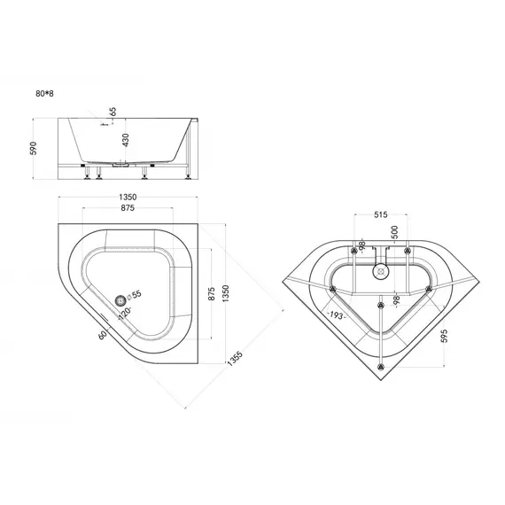 Акриловая ванна ABBER AB9507 белая
