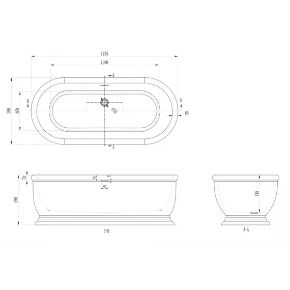 Акриловая ванна ABBER AB9515 белая