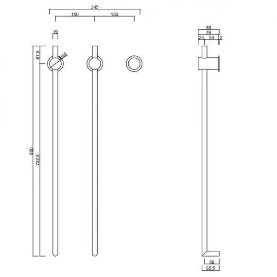 Полотенцесушитель электрический ABBER Charme AH4002MB черный матовый