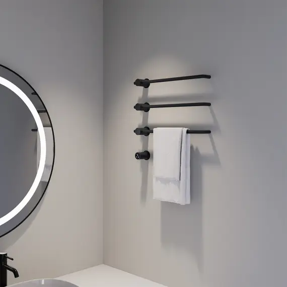 Полотенцесушитель электрический ABBER Charme AH4003MB черный матовый