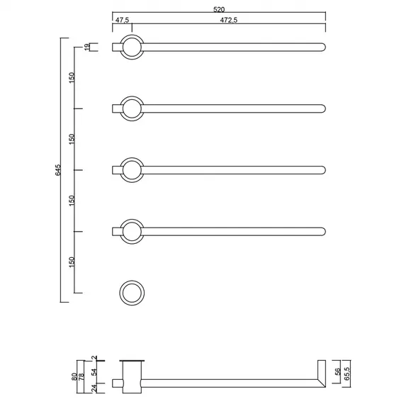 Полотенцесушитель электрический ABBER Charme AH4004 хром