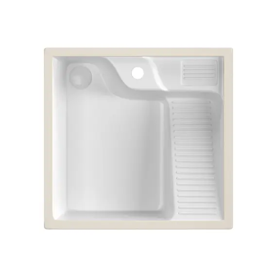 Раковина на стиральную машину встраиваемая снизу ABBER Rechteck AC2224R белая