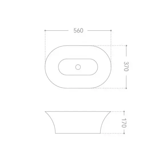 Раковина накладная ABBER Bequem AC2119 белая