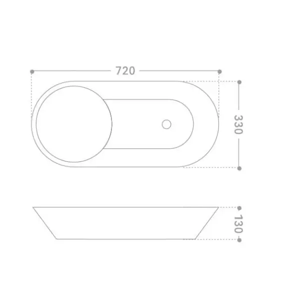 Раковина накладная ABBER Bequem AC2120 белая