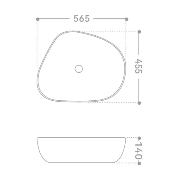 Раковина накладная ABBER Bequem AC2124 белая
