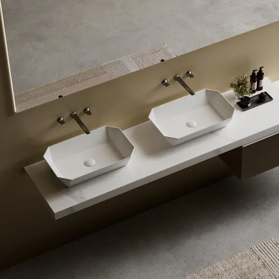 Раковина накладная ABBER Rechteck AC2218 белая