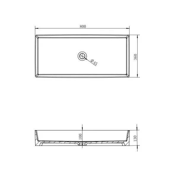 Раковина накладная ABBER Rechteck AC2219 белая