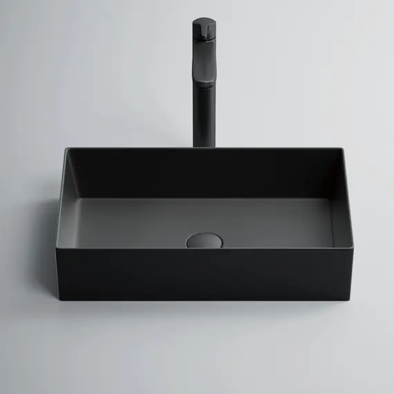 Раковина накладная ABBER Rechteck AC2220MB черная матовая