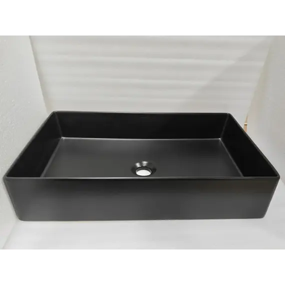 Раковина накладная ABBER Rechteck AC2220MB черная матовая
