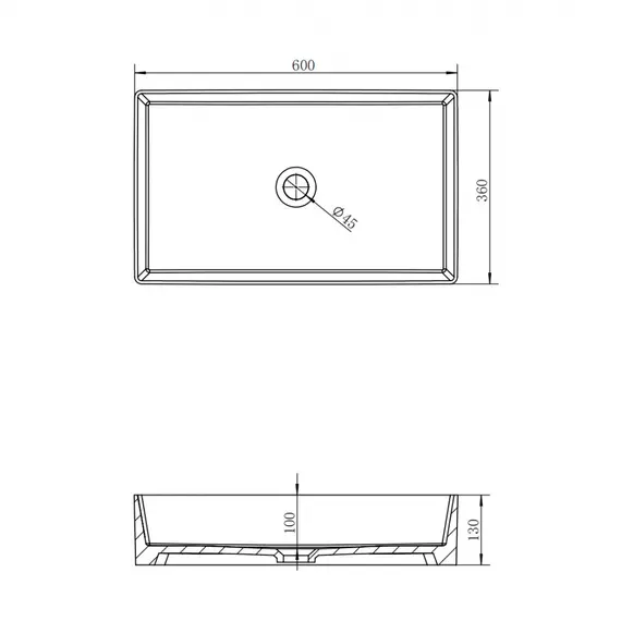 Раковина накладная ABBER Rechteck AC2220MB черная матовая