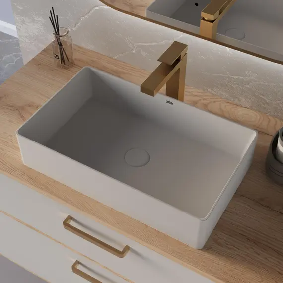 Раковина накладная ABBER Rechteck AC2220MW белая матовая