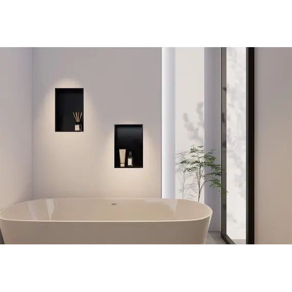 Скрытая настенная ниша из нержавеющей стали ABBER Nischen AN3001MB черная матовая