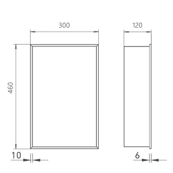 Скрытая настенная ниша из нержавеющей стали ABBER Nischen AN3001MB черная матовая