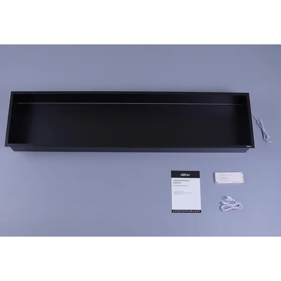 Скрытая настенная ниша из нержавеющей стали ABBER Nischen AN3006MB с LED подсветкой, черная матовая