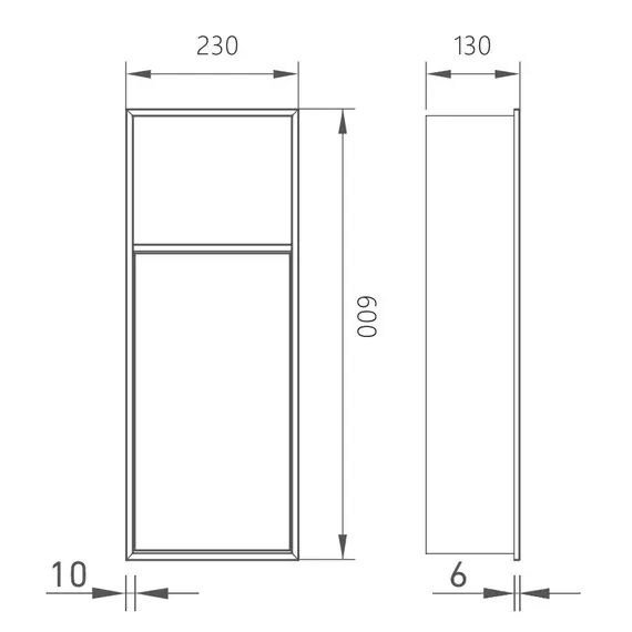 Скрытая настенная ниша из нержавеющей стали ABBER Nischen AN3008MB с корзиной и бумагодержателем, черная матовая