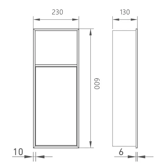Скрытая настенная ниша из нержавеющей стали ABBER Nischen AN3008MW с корзиной и бумагодержателем, белая матовая